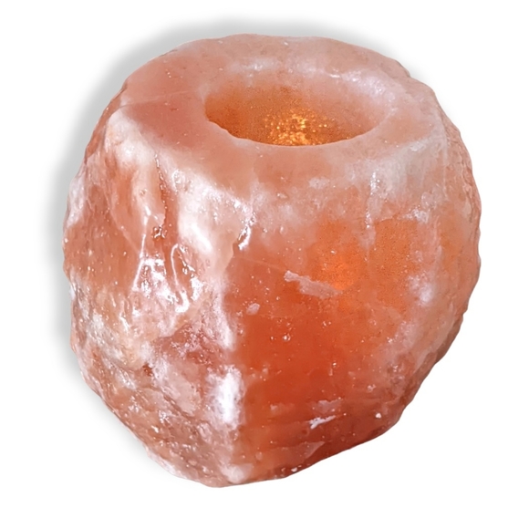 Himalayan Natural Crystal Salt Rock Tea Light Candle Holder - Picture 10 of 10